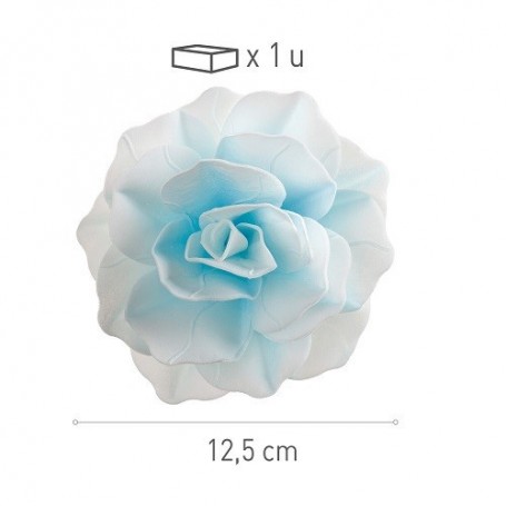 FIORE IN CIALDA BLU GIGANTE 12.5CM