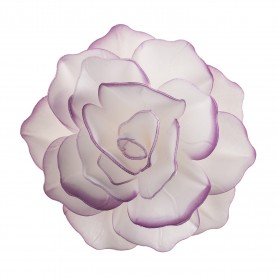 FIORE IN CIALDA CON BORDO VIOLA 12.5 CM