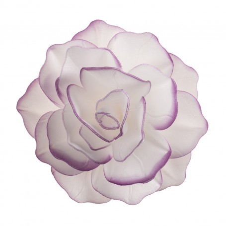 FIORE IN CIALDA CON BORDO VIOLA 12.5 CM