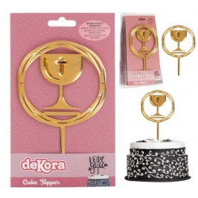 CAKE TOPPER CALICE COMUNIONE  16.5X9.9CM