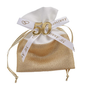 1PZ SACCHETTO LUREX 10X14 ORO