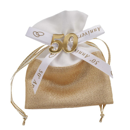 1PZ SACCHETTO LUREX 10X14 ORO