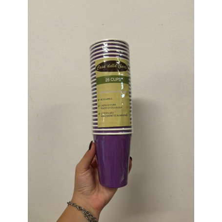 BICCHIERE VIOLA CARTONATO