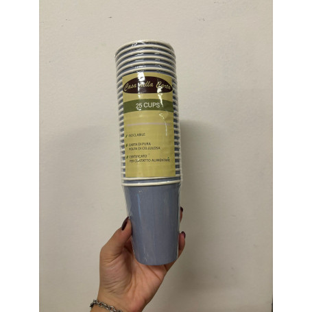 BICCHIERE AZZURRO POLVERE CARTONATO