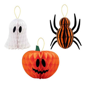 3 DECOR CARTA RAGNO ZUCCA FANTASMA 15CM