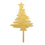 CAKE TOPPER ALBERO DI NATALE ORO 13.5X8