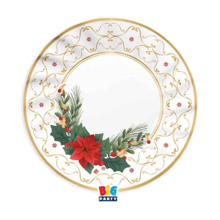 6 PIATTI 20CM GLAM CHRISTMAS