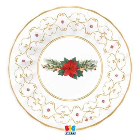6 PIATTI FONDI 24CM GLAM CHRISTMAS