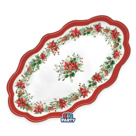 2 RIVIERE 36X20CM RED POINSETTIA
