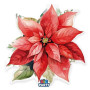 16 TOV.LI 33X33CM RED POINSETTIA