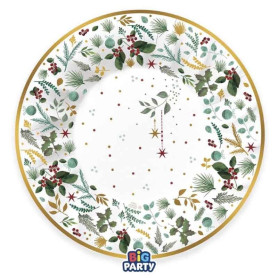 6 PIATTI FONDI 24CM WHITE CHRISTMAS