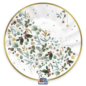 6 PIATTO 25CM WHITE CHRISTMAS