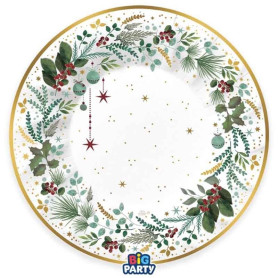 6 PIATTI 30CM WHITE CHRISTMAS