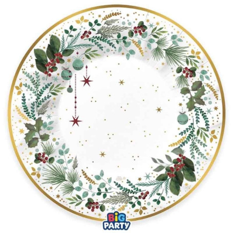 6 PIATTI 30CM WHITE CHRISTMAS