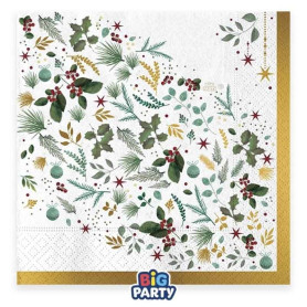 16 TOV.LI 33X33CM WHITE CHRISTMAS