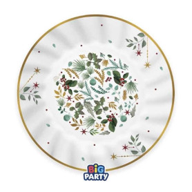 6 PIATTI 20CM WHITE CHRISTMAS