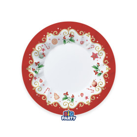 6 PIATTI FONDI 24CM CHRISTMAS JINGLE