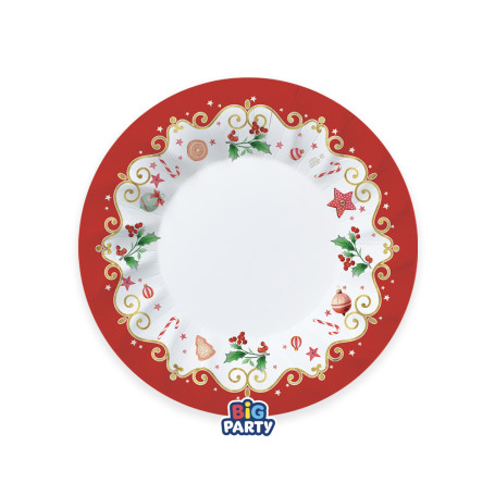 6 PIATTI FONDI 24CM CHRISTMAS JINGLE
