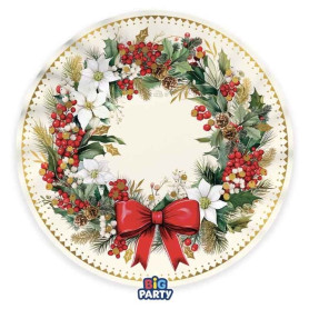 6 PIATTI 25CM VINTAGE CHRISTMAS