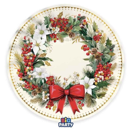 6 PIATTI 25CM VINTAGE CHRISTMAS