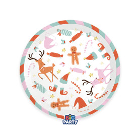 6 PIATTI 22CM CHRISTMAS CANDY
