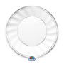 6 PIATTI FONDI 24CM CLASSIC SILVER METAL