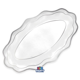 2 RIVIERE 36X20CM CLASSIC SILVER METAL