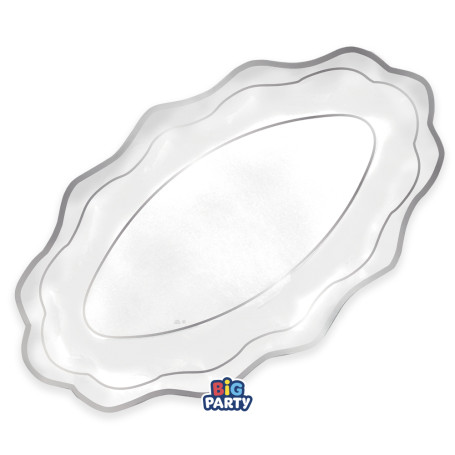 2 RIVIERE 36X20CM CLASSIC SILVER METAL