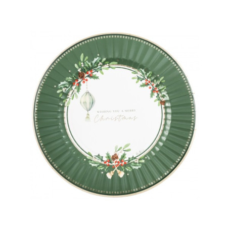 6 MAXI PIATTI MERRY CHRISTMAS 33CM