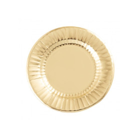 8 PIATTI ROUND 27CM ORO