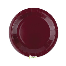 25 PIATTI ECOLOR 24CM BORGOGNA