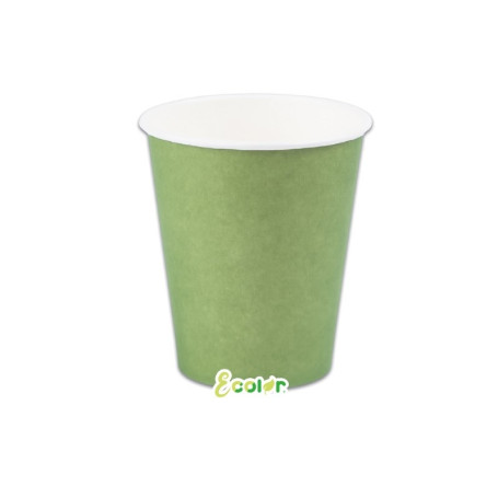 25 BICCHIERI ECOLOR 250CC VERDE OLIVA