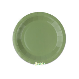 25 PIATTI ECOLOR 18CM VERDE OLIVA