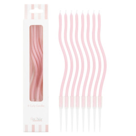 8 CAND CURLY ROSA 12.5CM