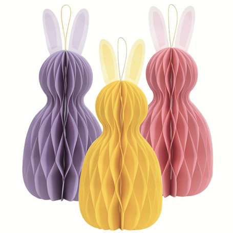 1 CONIGLIO IN CARTA COL ASS 40CM