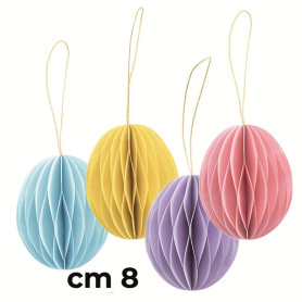 4 DEC IN CARTA UOVO 8CM NEW COL ASS