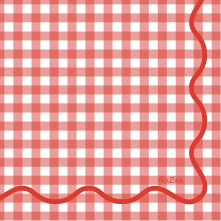 16 TOV.LI 3 VELI VICHY ROSSO 33X33CM