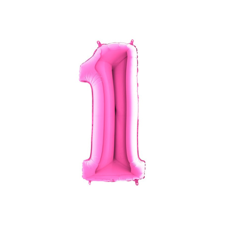 NUMERO 1 DA 36 CM FUXIA