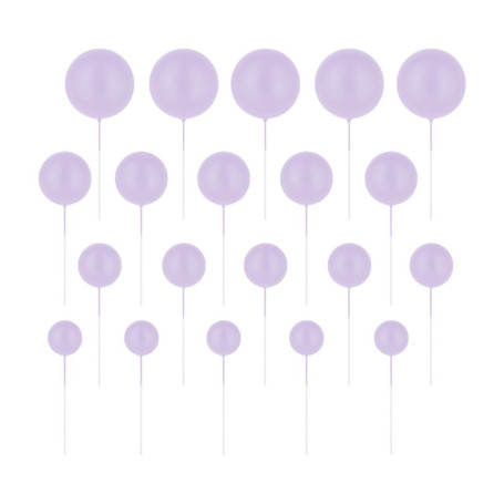 PALLINE CAKE TOPPER LILLA PZ.20