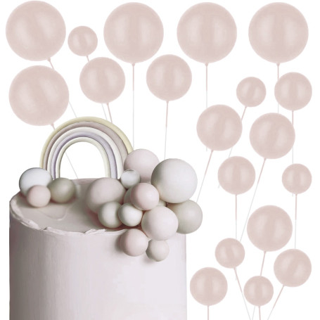 PALLINE CAKE TOPPER PZ.20 LATTE