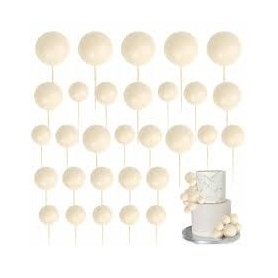 PALLINE CAKE TOPPER PZ.20 PANNA